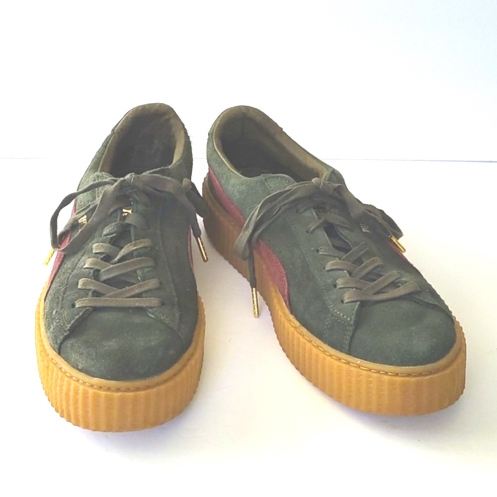 PUMA FENTY BY RIHANNA CREEPERS💫 SUEDE GREEN RED  MEN’S DEADSTOCK❤️ MEN’s 12
